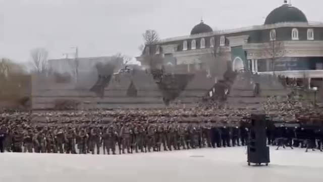 10,000 Chechen security officials in Grozny Going to Ukraine: "Allah-hu-Akbar"