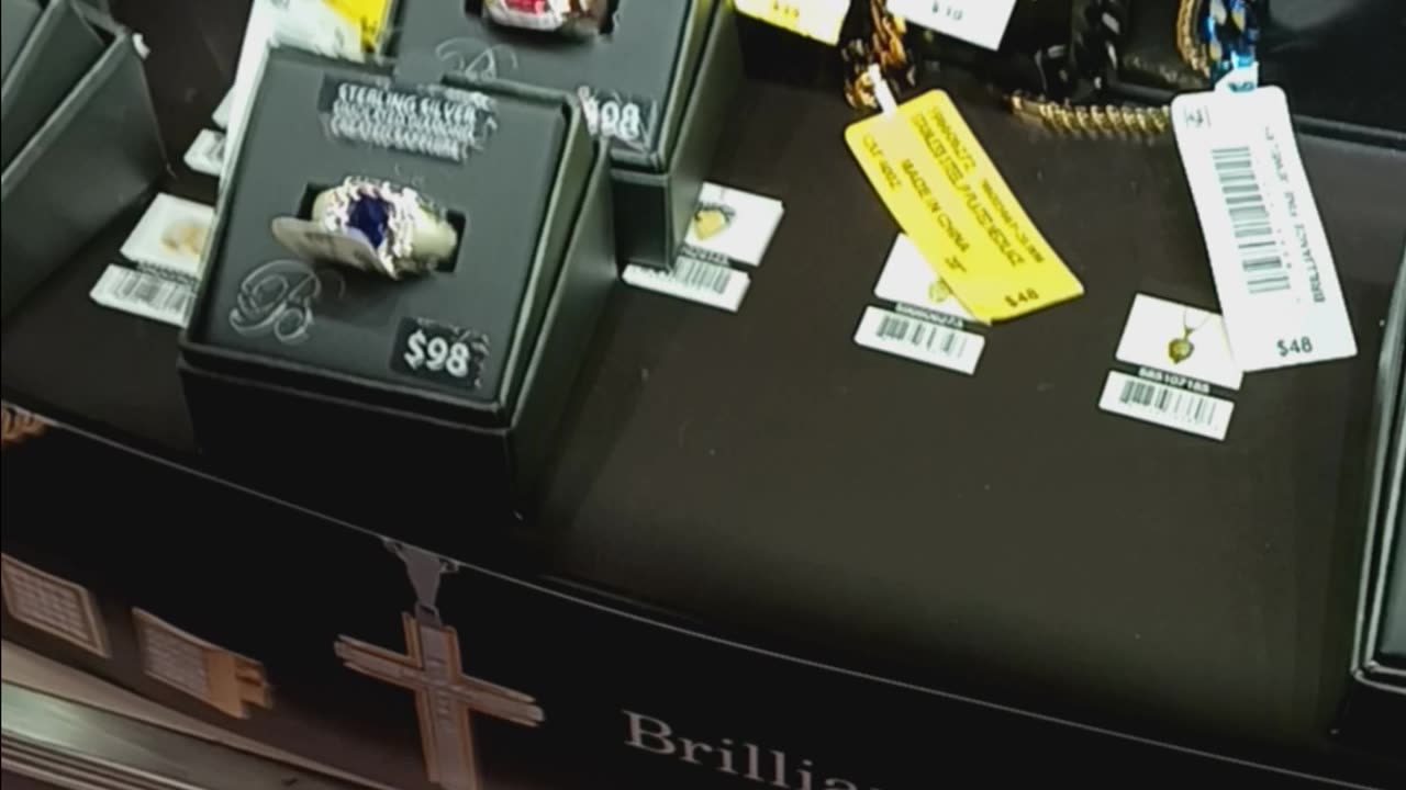 The jewelry display at Walmart