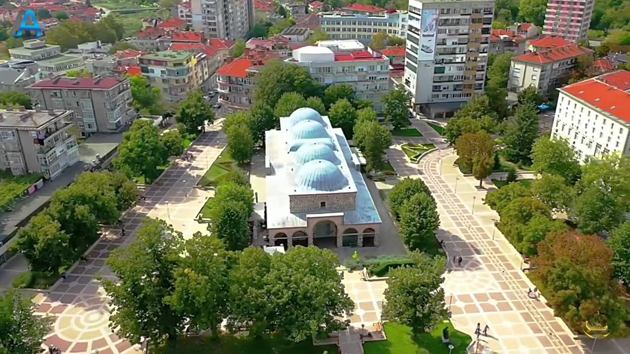 city ​​of YAMBOL from a bird's eye view -Bulgaria