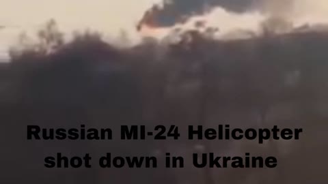 Moments Russian Attack Helicopter was shot by Ukrainian