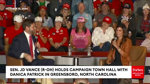 JD Vance North Carolina Town Hall With Danica Patrick 10/12/24