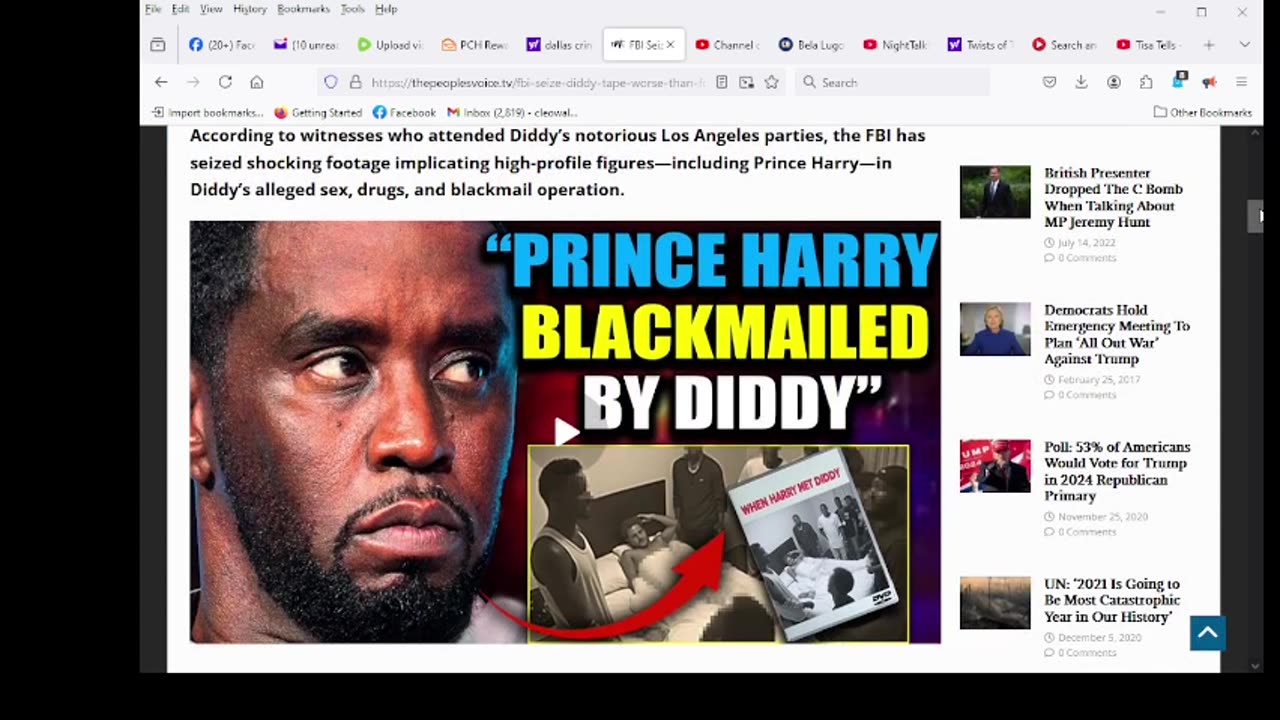 FBI Seize Diddy Tape ‘Worse Than Frazzledrip’ Involving Prince Harry