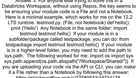 How to import a local module into azure databricks notebook