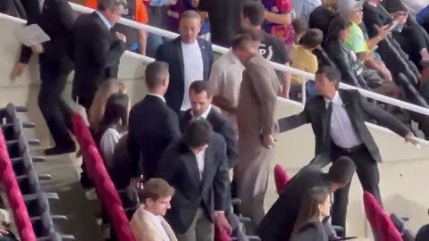 Wojciech Szczesny watching the Barcelona game from the stands.