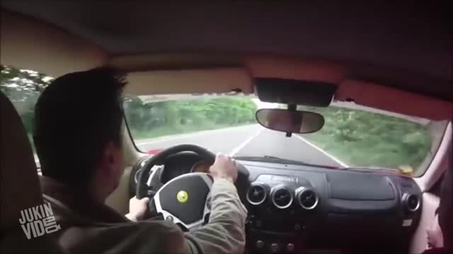 Guy Almost Ruins Ferrari During Test Drive