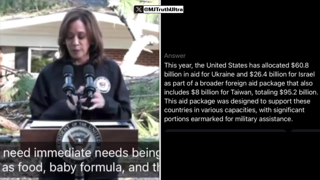 Kamala Harris announces just $750 Dollars will be Provided to Hurricane Victims