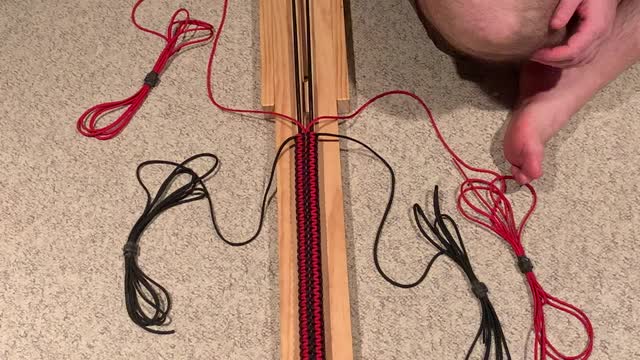 Short video of a gun sling being made