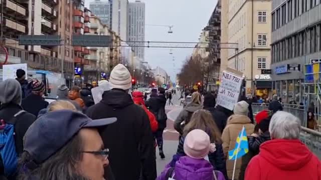 SWEDEN IS PROTESTING VACCINE PASSPORT 20 NOV 2021