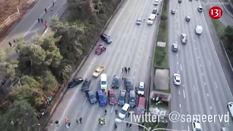 Protestors in US demanding ceasefire in Gaza block major freeway in Seattle