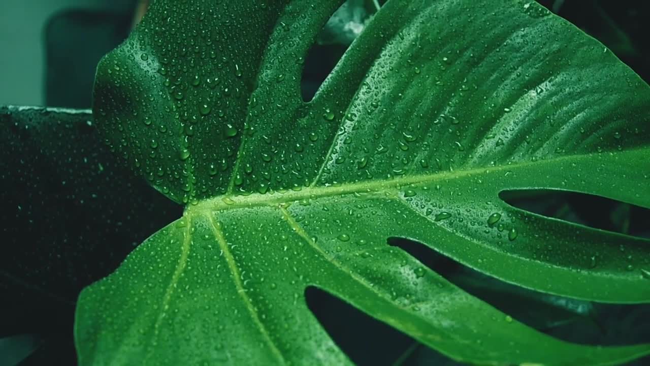 Relaxing moment while Raining outdoors