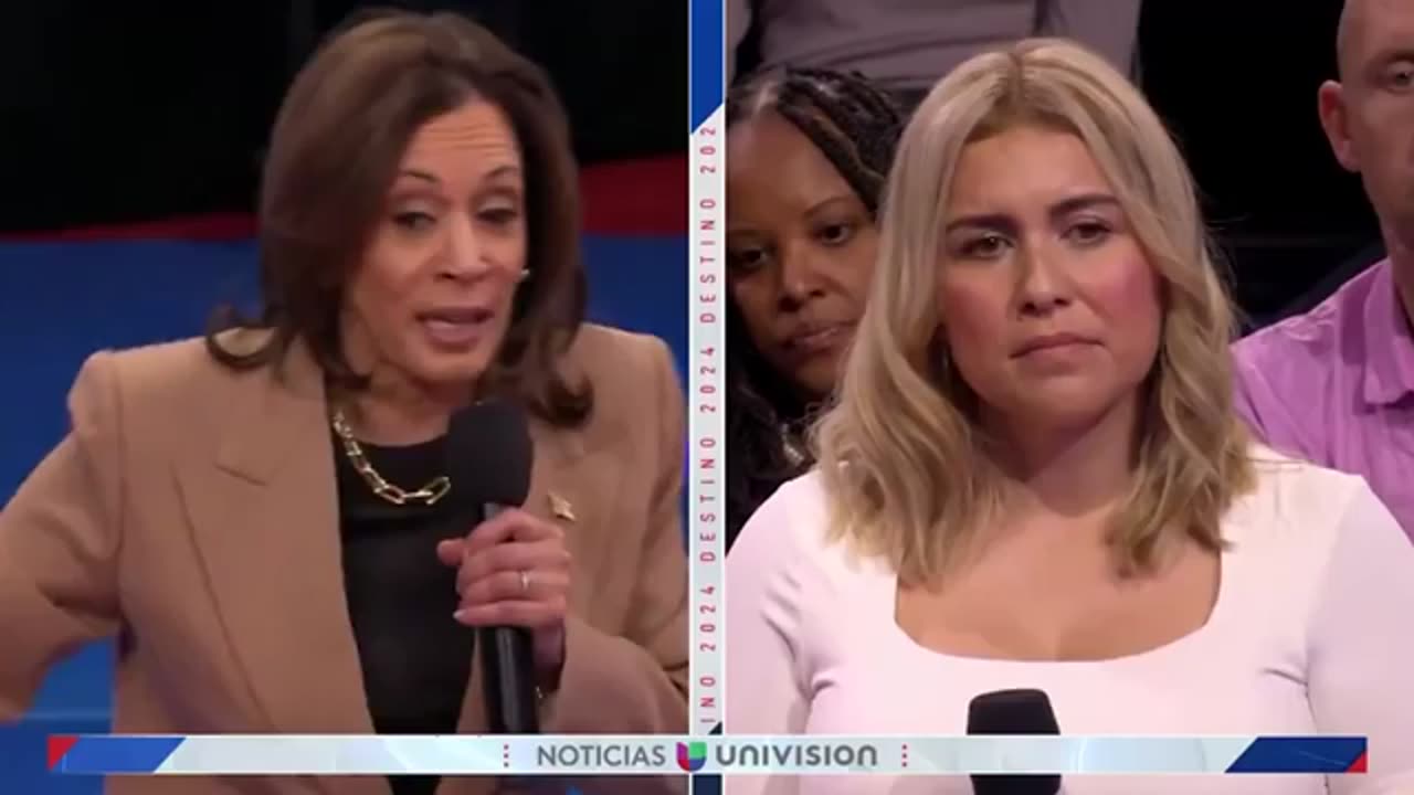 Moderator REJECTS real Questions for democrat Kamala w Trump deranged liz cheney's SCRIPTED Townhall