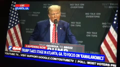 🦅 OANN Donald Trump I have the most important date in USA 🇺🇸 history Atlanta rally Tuesday 10:18 pm