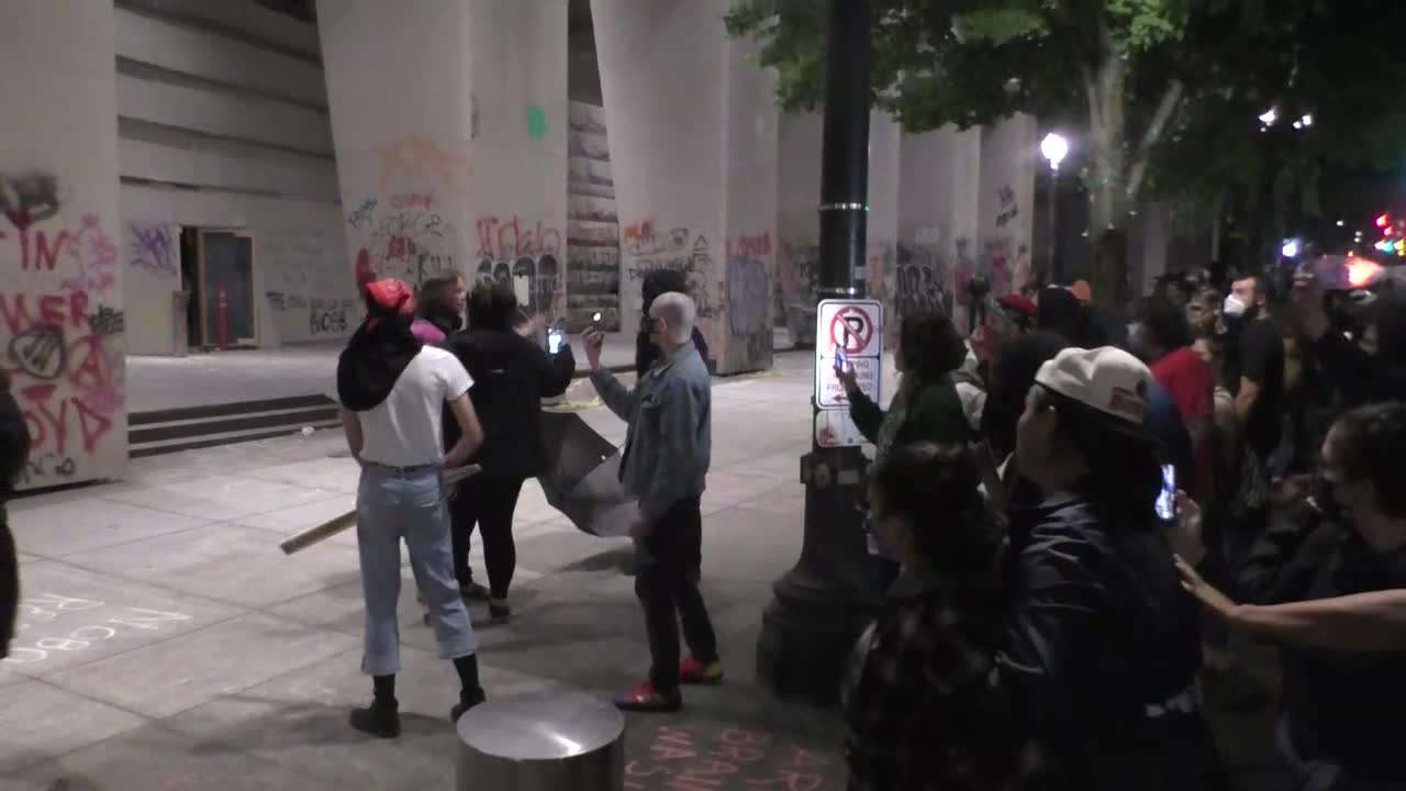 Protesters Taunt US Marshals On Day 46 Of Portland Protests Against The Police