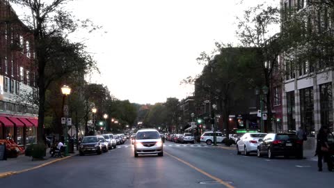 Cars Driving On Main Crossing Road In My City