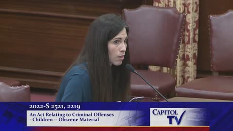 Nicole Solas Testifying on RI Senate Bill S2219 Regarding Sexual Assault On Children