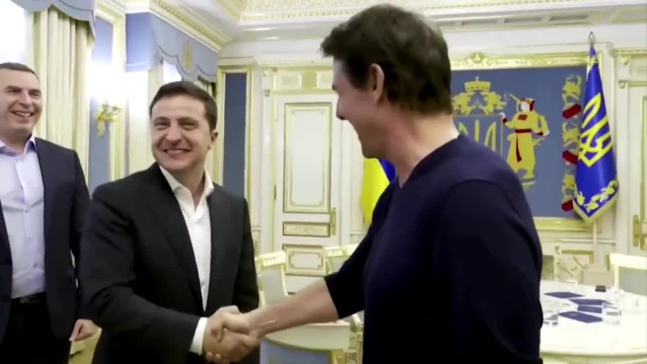 Why was Tom Cruise meeting Zelensky around the same time as Trump's impeachment over the phone call?