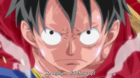 One Piece – Luffy kicks Hody to save King Neptune