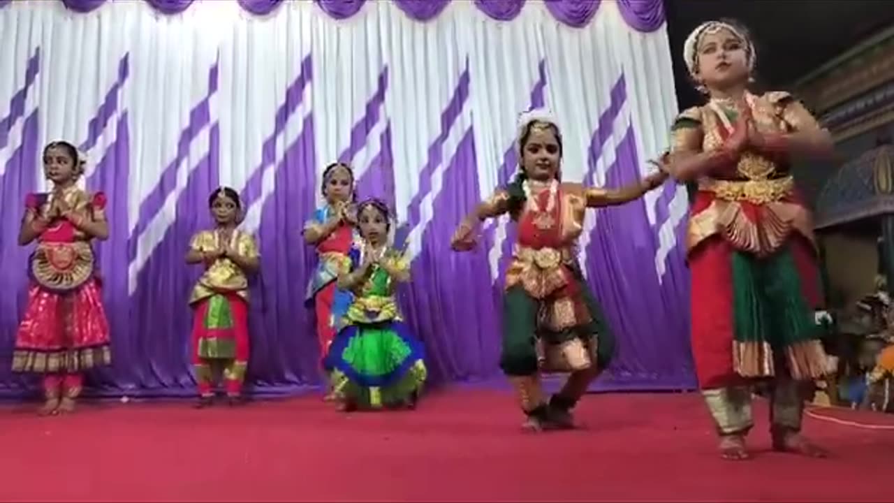 Classical Dance Bharatanatyam by Cute Girl