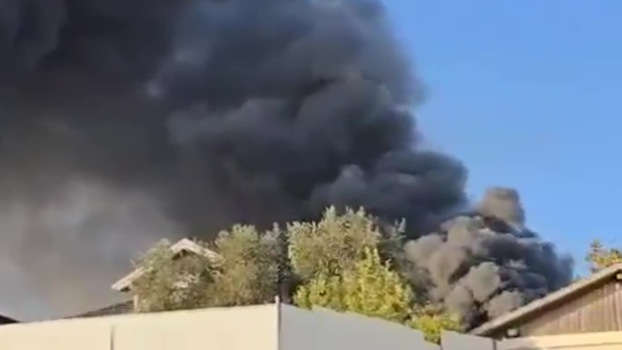 Lebanon's Hizballah rockets hit Israel's Afifam, causing a massive fire