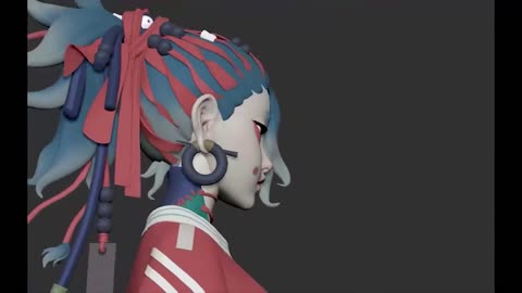 The process of sculpting a Ghost punk SKEEN with zbrush X