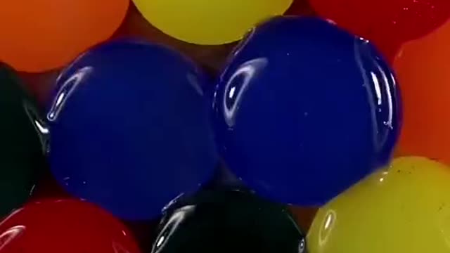 The colorful plastic rod is so beautiful under the fire