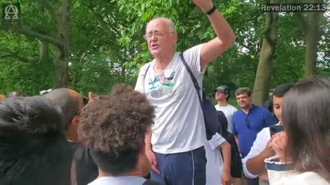 Speakers Corner - A Man On The Ladder Is Asking Muslims Why Allah Is Not Helping