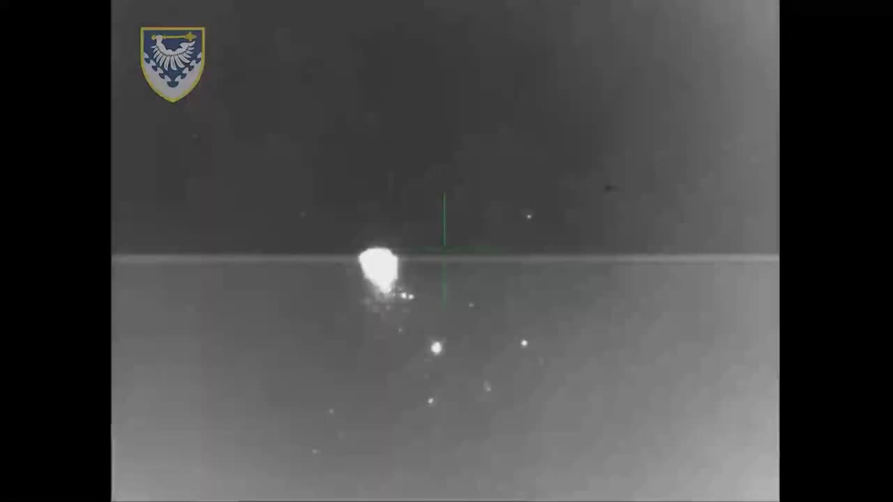 Downing of a Russian enemy Orlan-10 drone