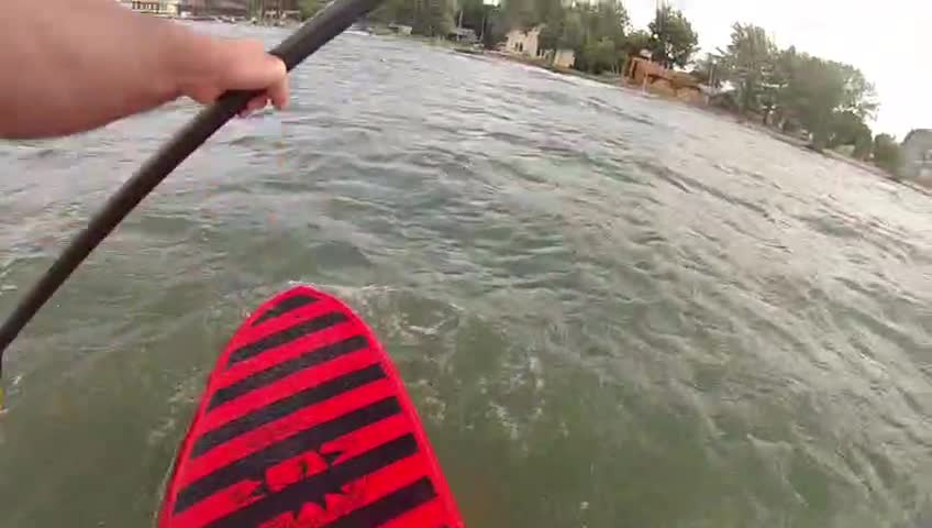 SUP Ohio Surfing on Lake Erie II