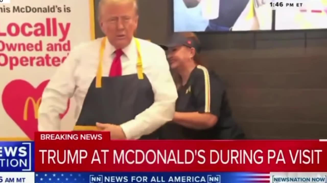 Trump working at McDonald in PA