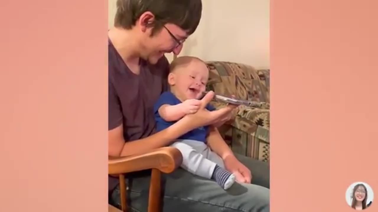 Baby laughing