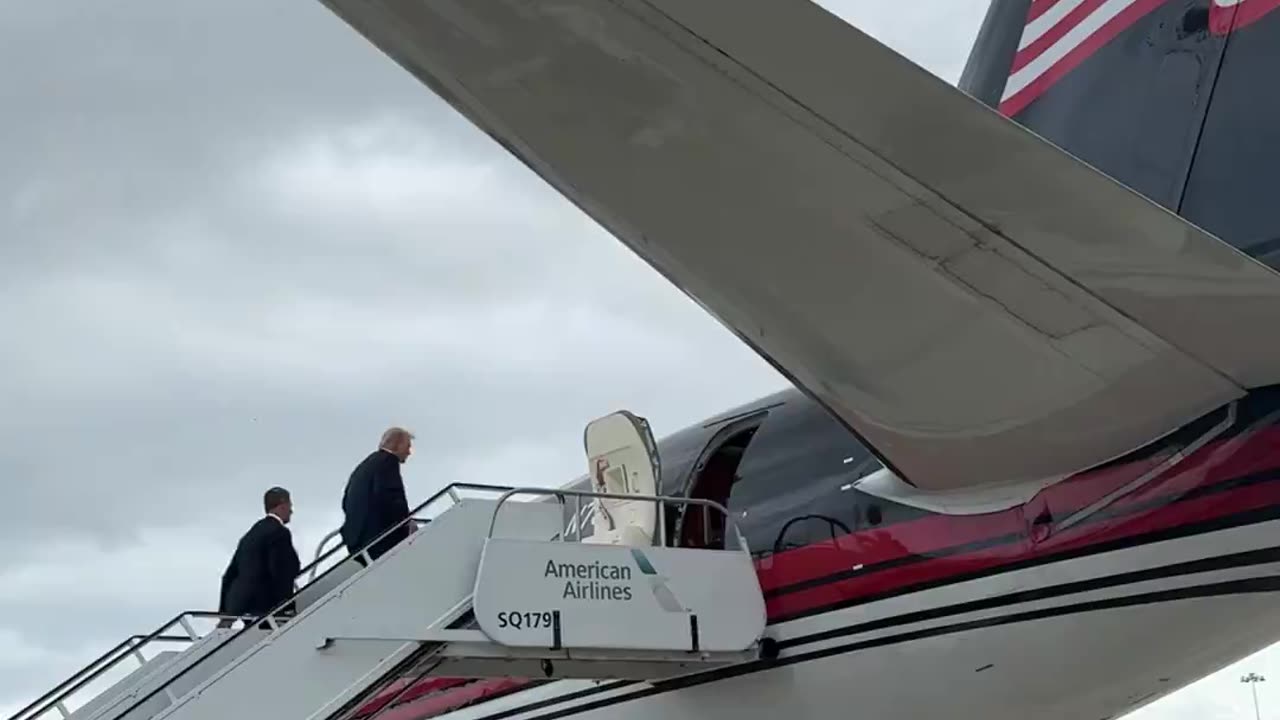 President Donald J. Trump on his way to New York