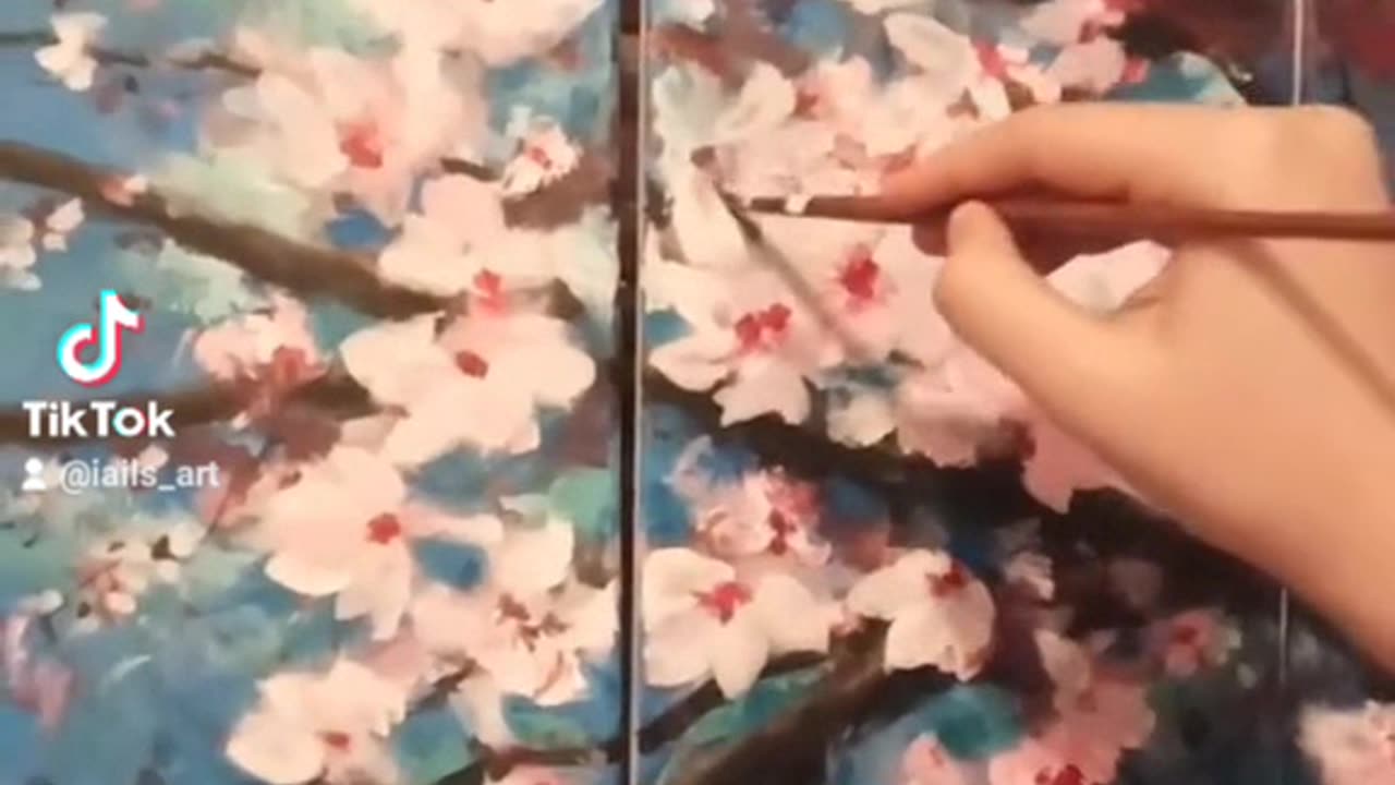 Painting cherry blossoms🌸