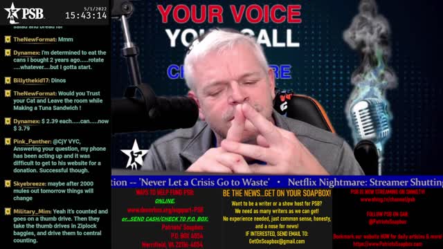 2022-05-01 14:00 EDT - Your Voice, Your Call: with Chris Moore