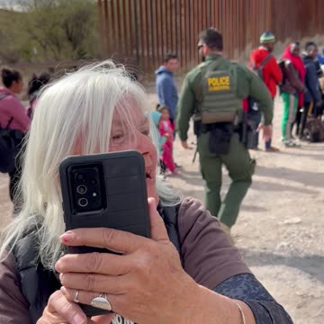 Border Karen losing her mind over journalists documenting the border invasion