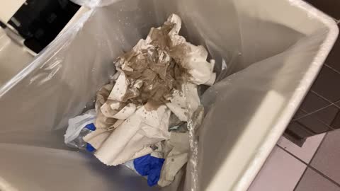 trashy can urination
