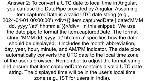 How to convert Date from UTC to local time in Angular 1617