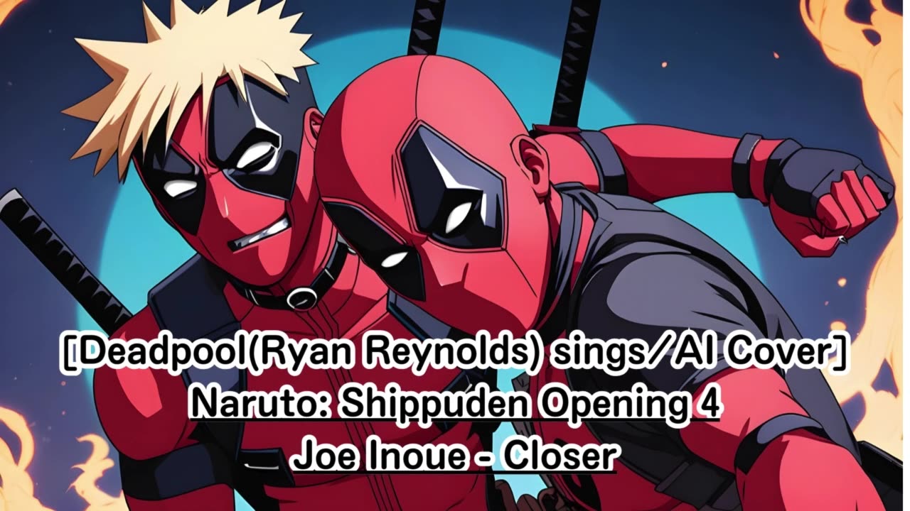 [Deadpool (Ryan Reynolds)sings/AI Cover] Naruto: Shippuden Opening 4 Joe Inoue - Closer