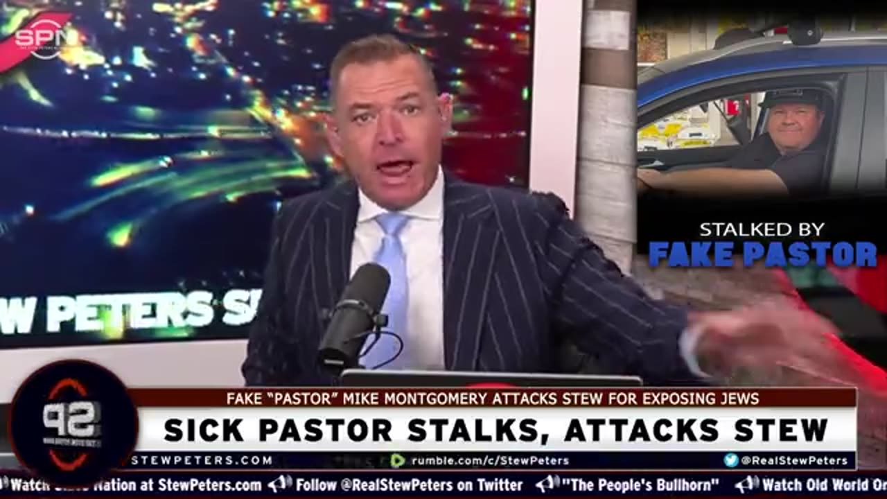 Fake Creepy Pastor Stalks and Attacks Stew for not Swearing Allegiance to Jews!