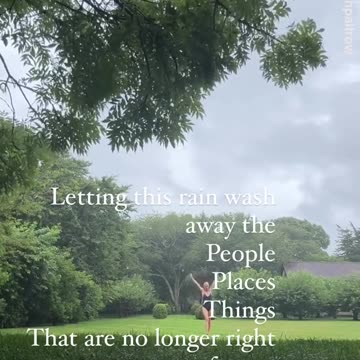 Gywneth Paltrow stands out in the rain for spiritual 'cleanse'