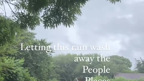 Gywneth Paltrow stands out in the rain for spiritual 'cleanse'
