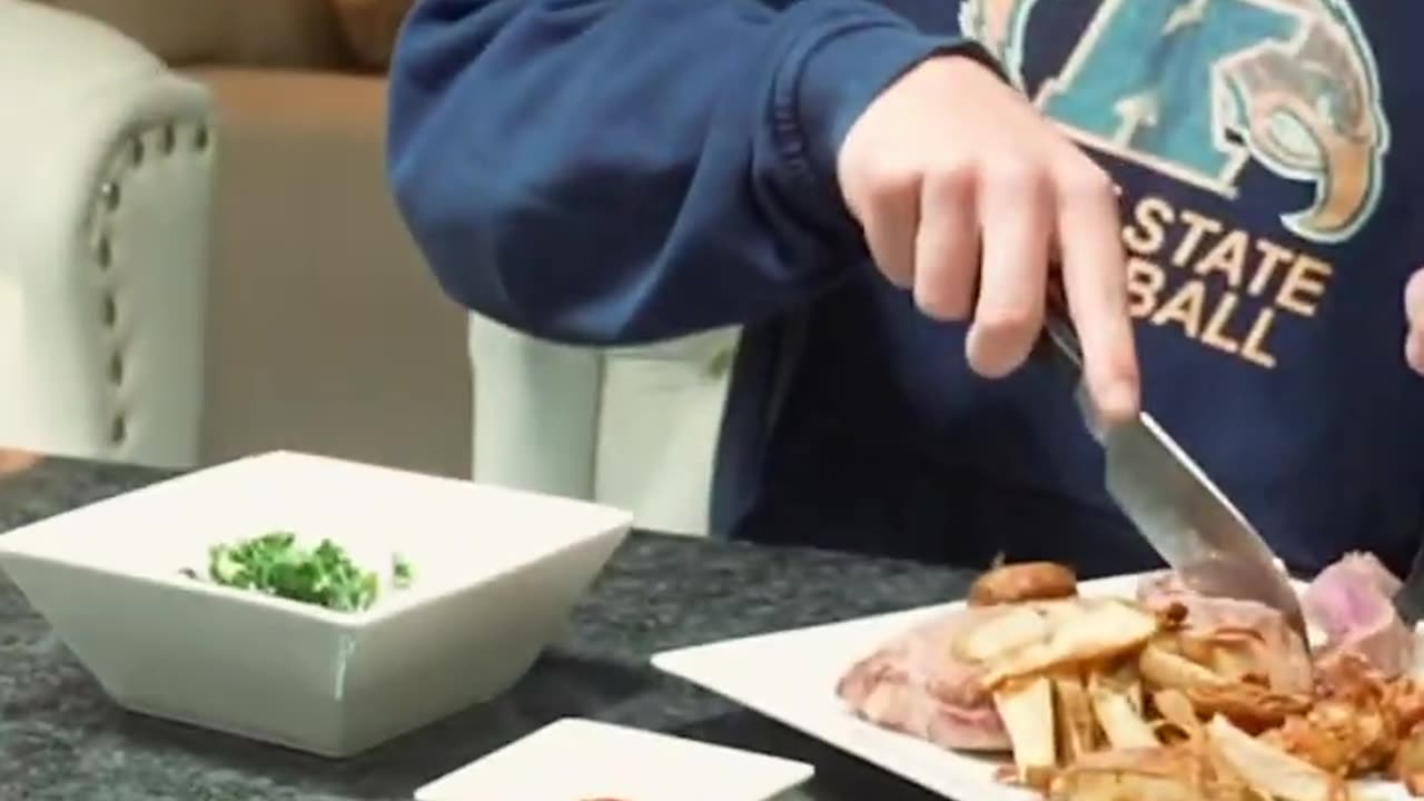 4am family dinners🍽️ This is Caden’s first time eating ketchup in 15 years.