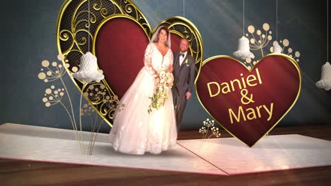 Mary & Daniel Wedding Pop up Book