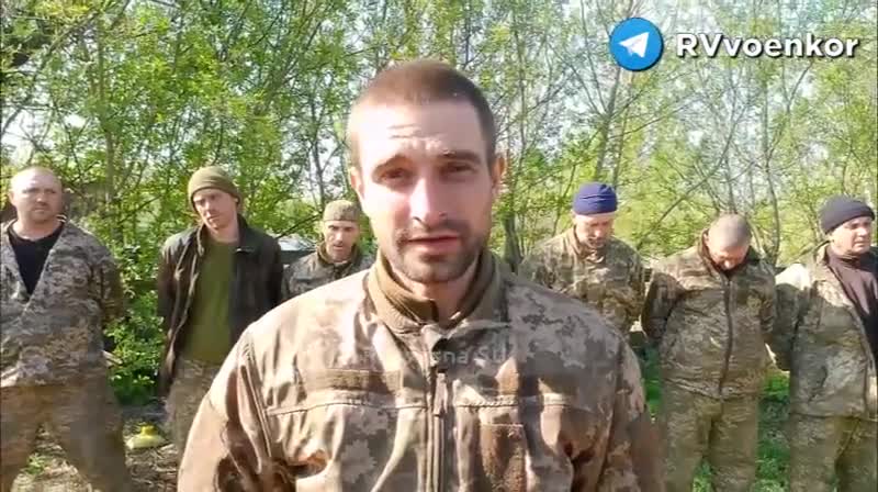 Captured Ukrainian Soldiers near Yampol