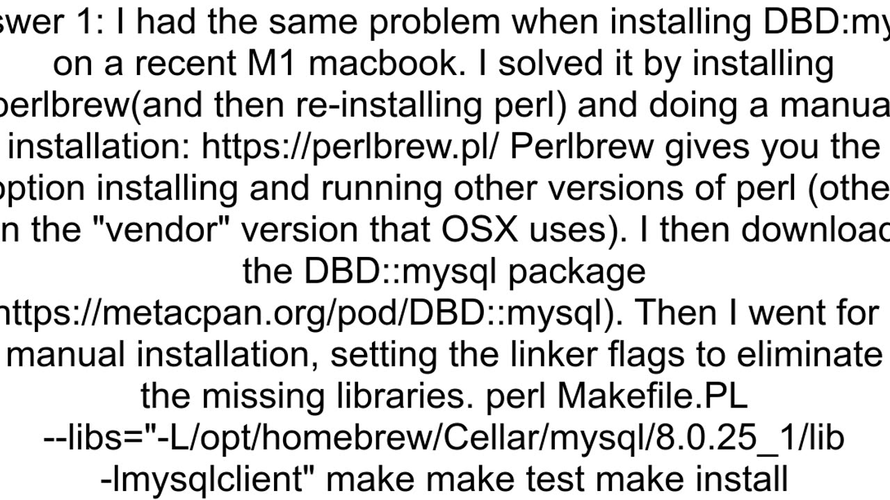 error quotCan39t linkinclude C library 39zstd39quot installing DBDmysql on Mac Big Sur MacPorts My