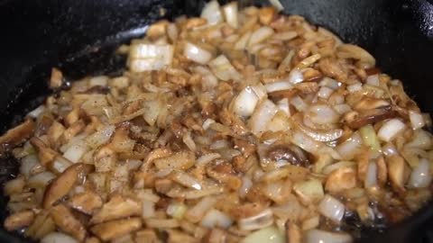 Fry The Onion And Mushroom