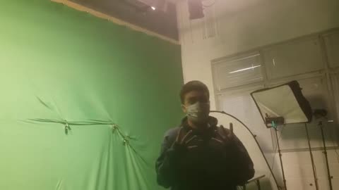 huge studio green screen