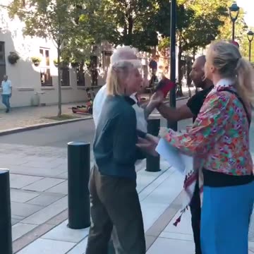 SIONISTA GOLPEA A UNA MANIFESTANTE