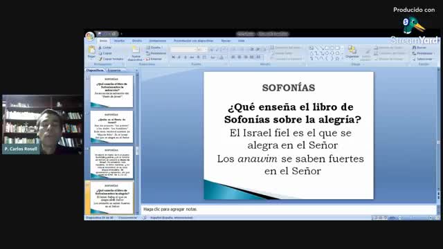 Charla Bíblica, los libros de la Biblia: SOFONÍAS - Padre Carlos Rosell. (26/08/21)