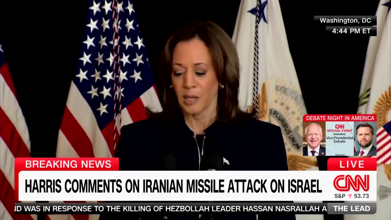 SCARY STUFF: Kamala Harris's first statement in the wake of Iran attacking