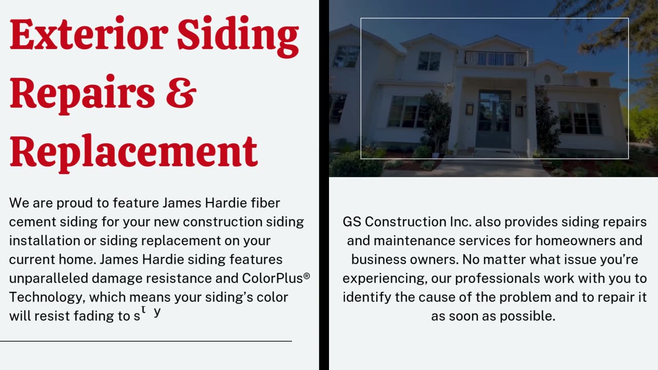 Siding Contractors Near Scotts Valley, Ca - GS Construction Inc.